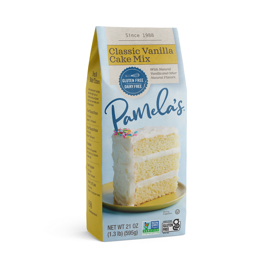 Pamela's Products Gluten Free Cake Mix, Classic Vanilla, 21 Ounce