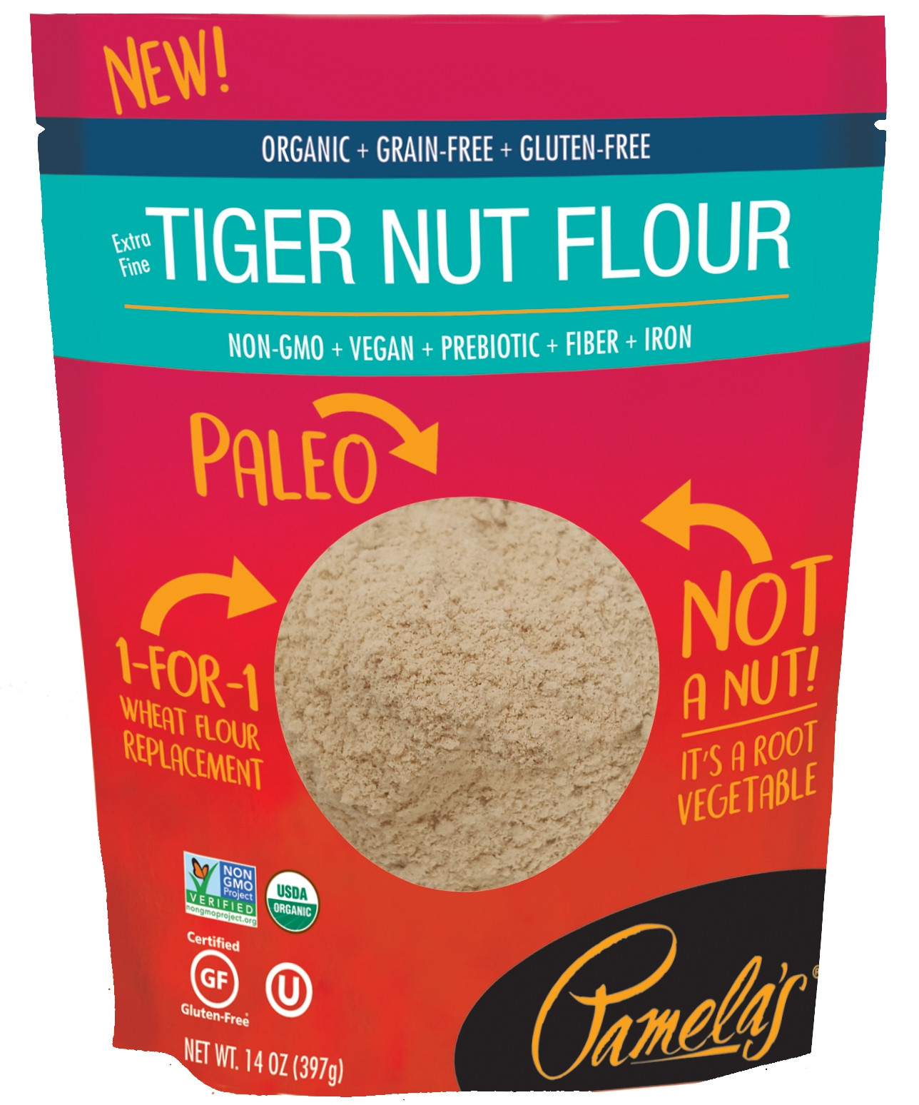 Pamela's Products Tiger Nut Flour - Case Of 6/14 Oz