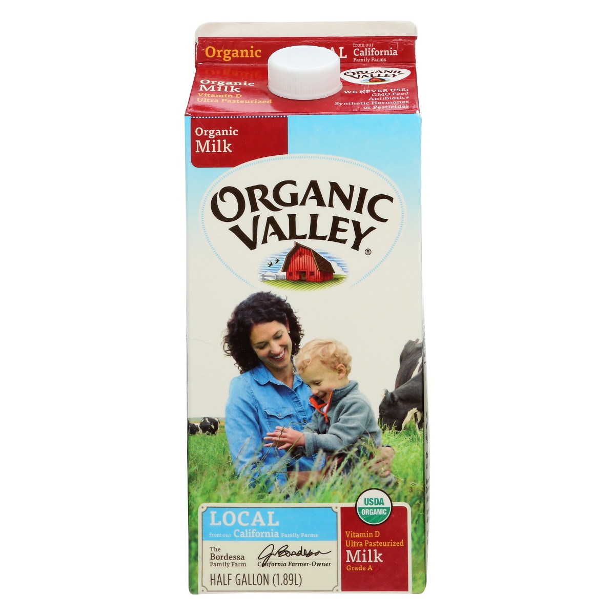 Organic Valley Whole Milk Half Gallon 64 Oz