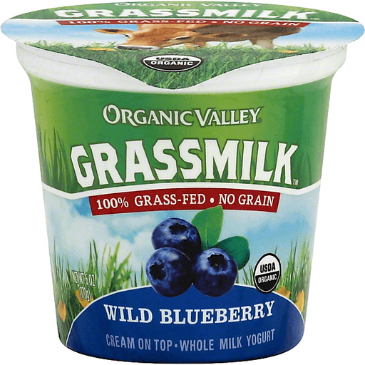 Organic Valley Grassmilk Yogurt, Whole Milk, Cream On Top, Wild Blueberry