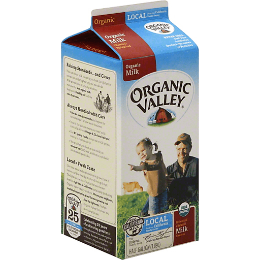 Organic Valley Whole Milk 0.5 Gal. Carton
