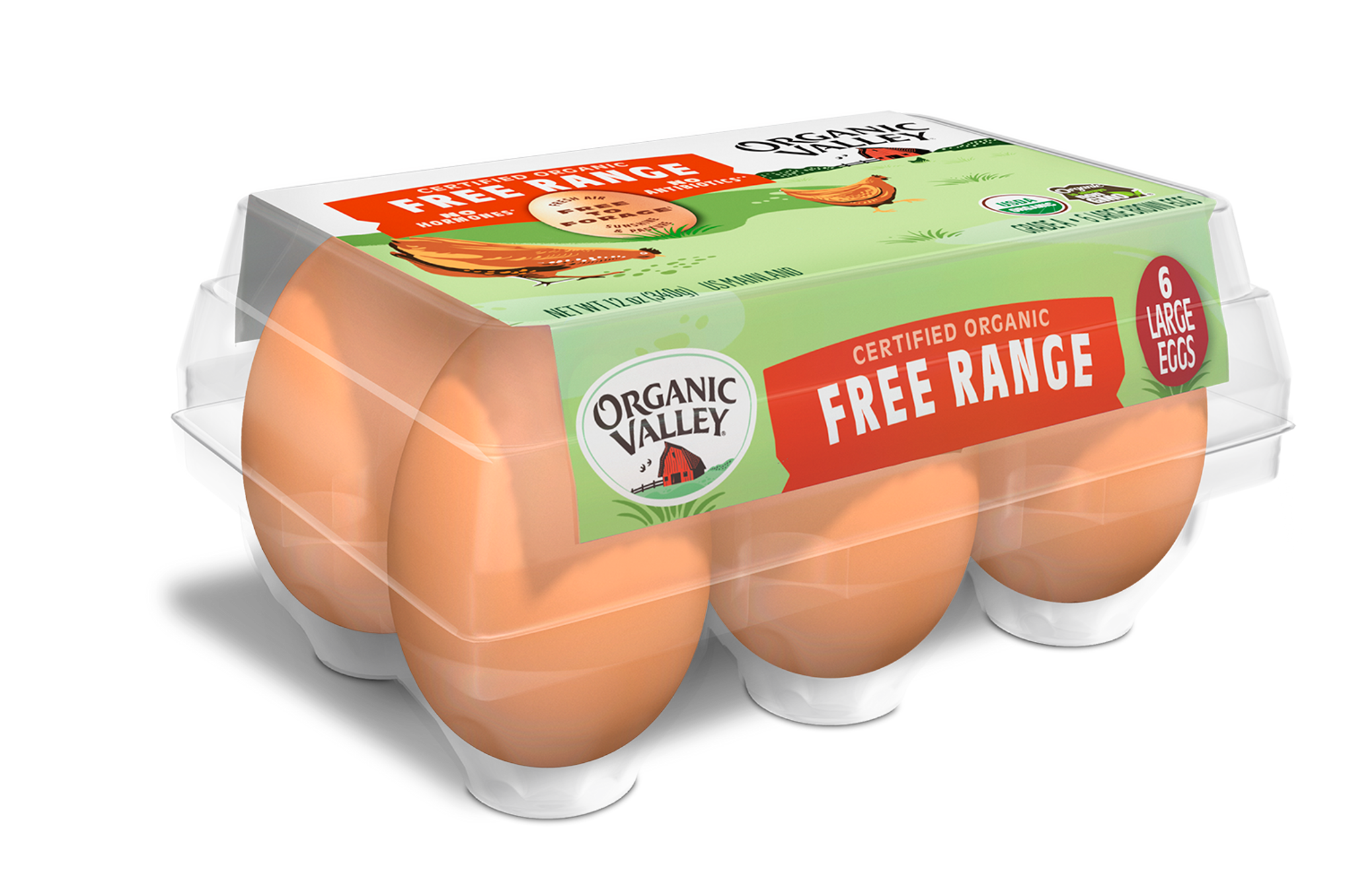 Organic Valley Large Brown Eggs 1/2 Dozen