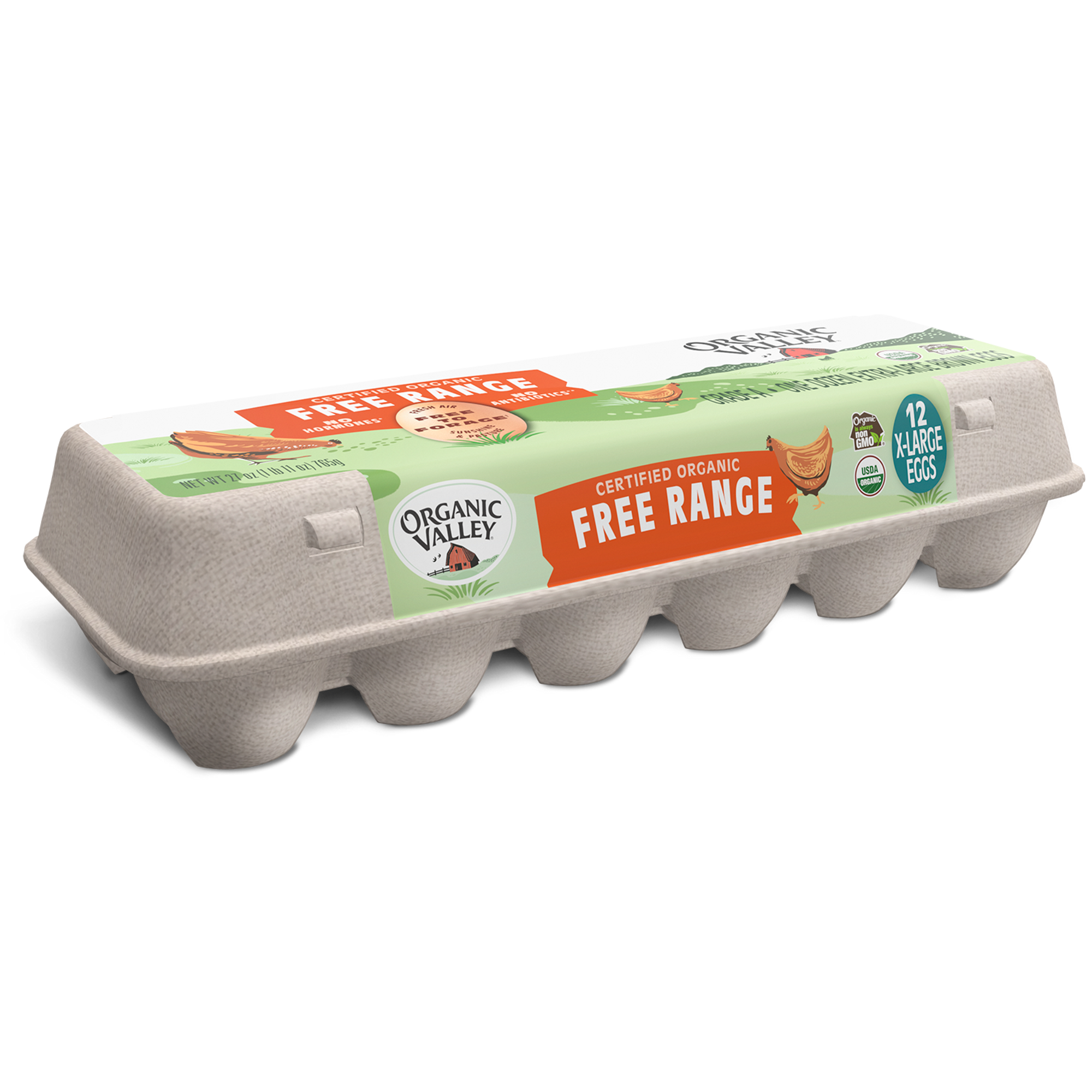 Organic Valley Extra Large Brown Eggs Free Range Grade A