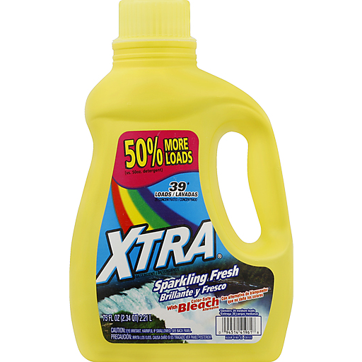 Xtra With Color-Safe Bleach Alternative Sparkling Fresh Laundry Detergent 75 Fl. Oz. Jug