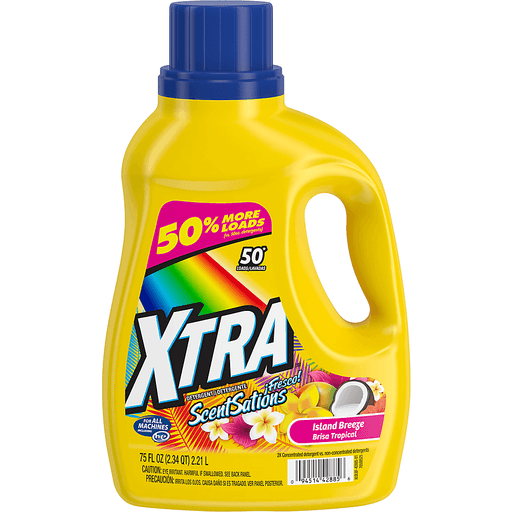 Xtra ScentSations Island Breeze 2X Concentrated 50 Loads Liquid Laundry Detergent 75 Fl. Oz. Jug
