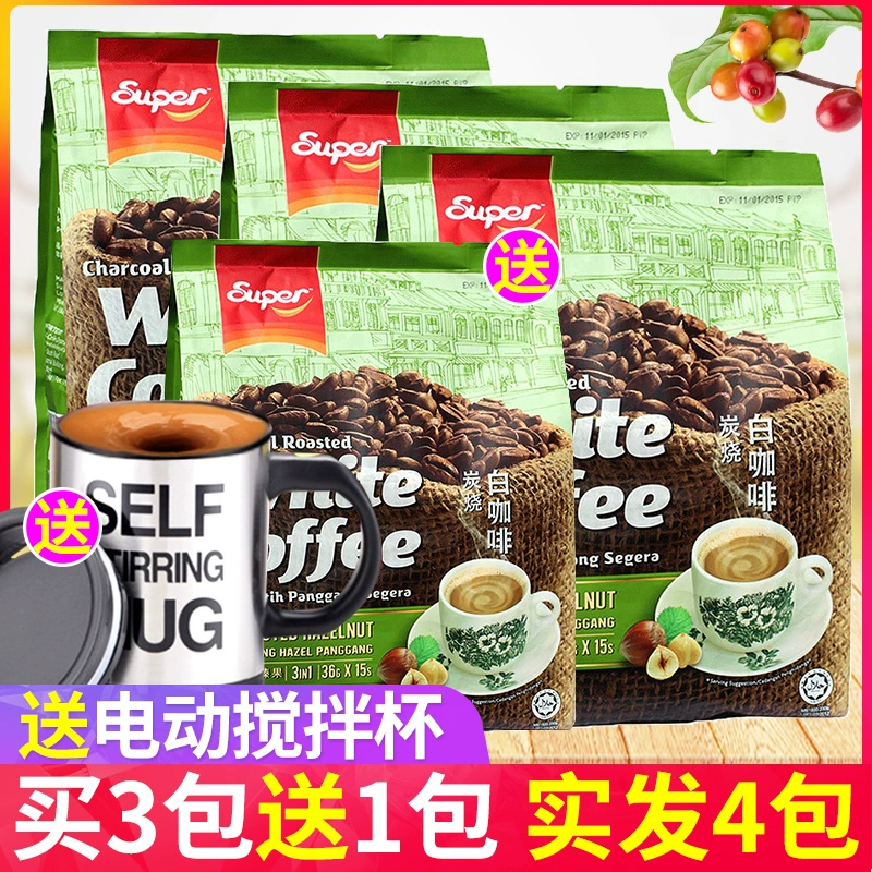 Super Charcoal Roasted 3n1 White Coffee 36gx15s - Hazelnut