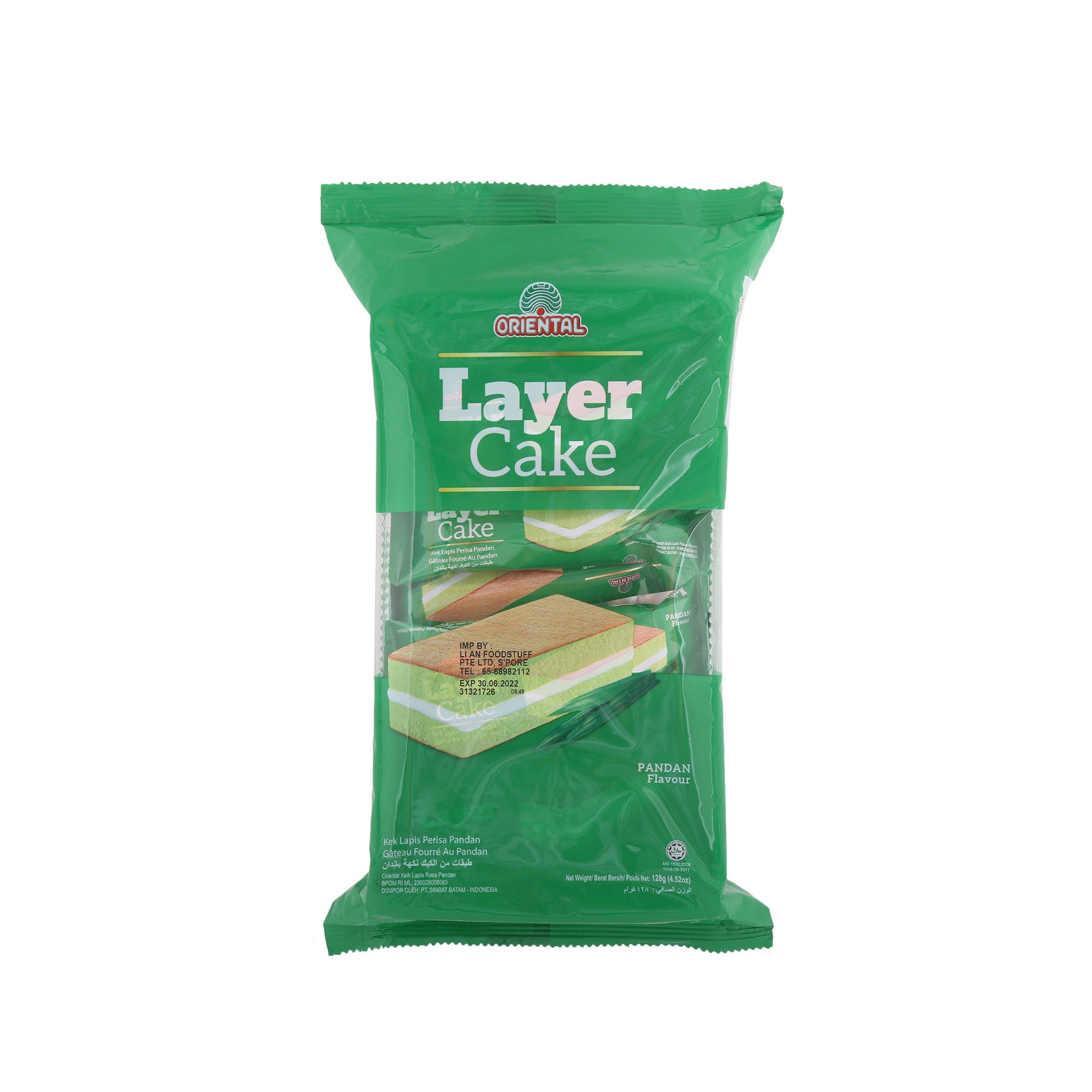 Oriental Layer Cake Pandan 8x16g