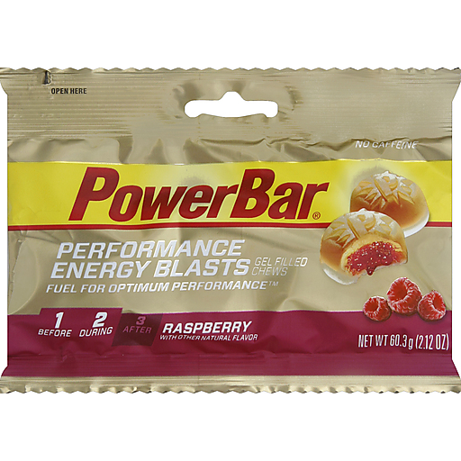 PowerBar Performance Energy Blasts Gel Filled Chews Raspberry