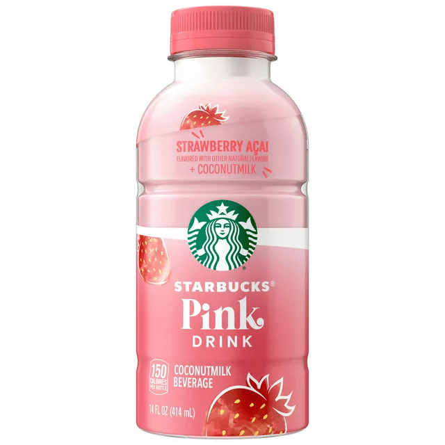 Starbucks Coconutmilk Beverage, Pink Drink, Strawberry Acai 14 Fl Oz