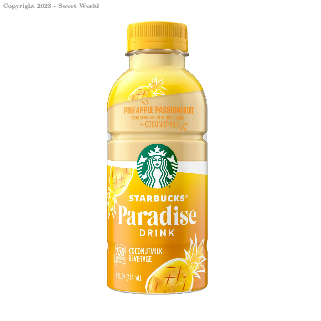 Starbucks Coconutmilk Beverage, Pineapple Passionfruit, Paradise Drink 14 Fl Oz