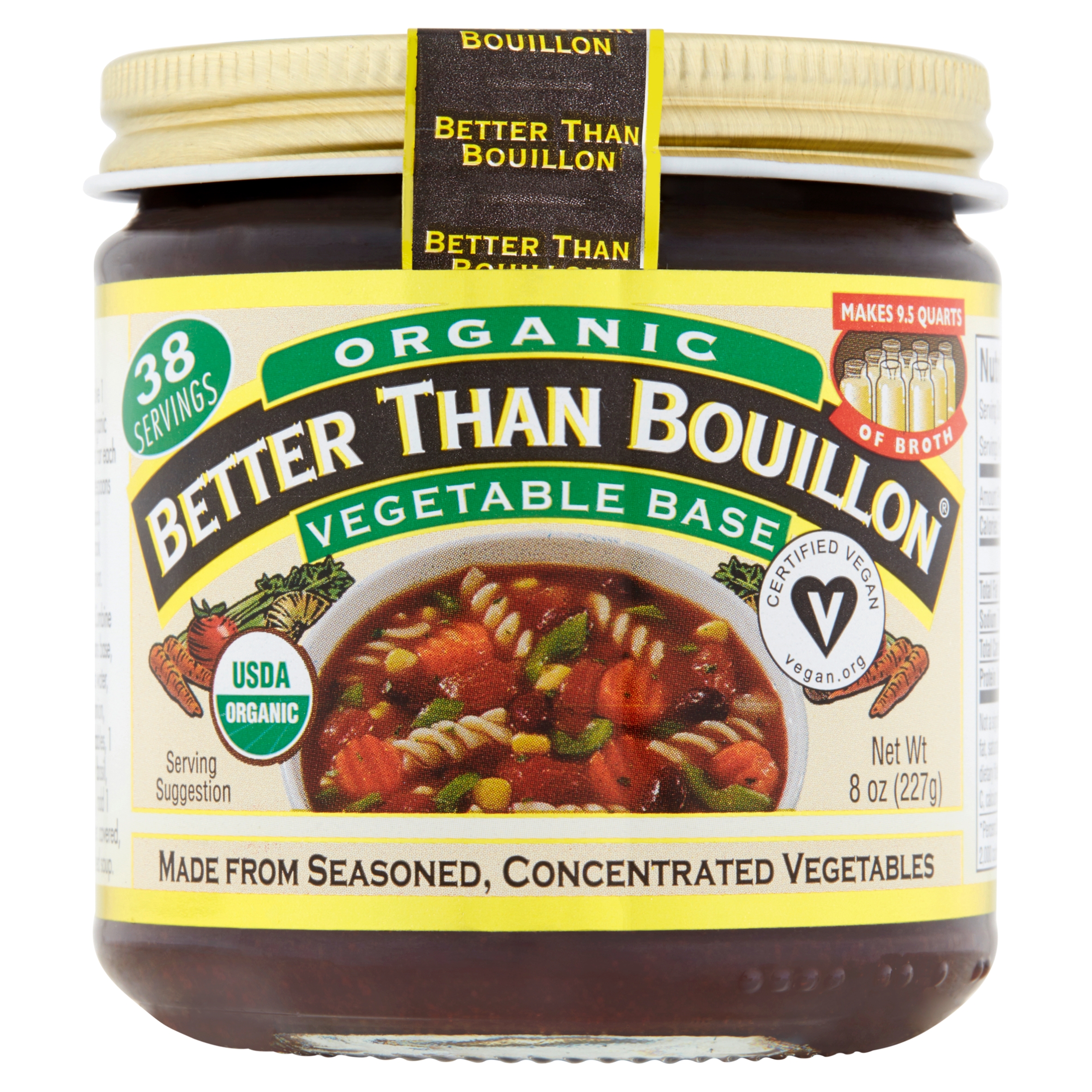 Better Than Bouillon Organic Seasoned Vegetable Base, 8 Oz. Jar