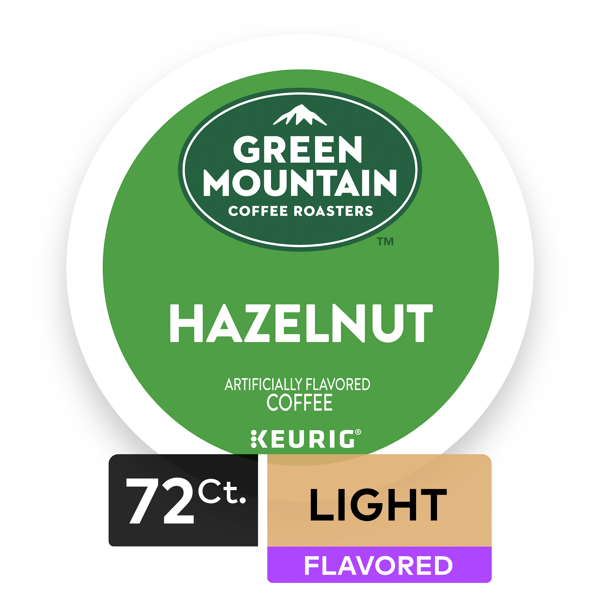 Green Mountain Coffee K Cup Pods Hazelnut 12 0.33 Oz Ea