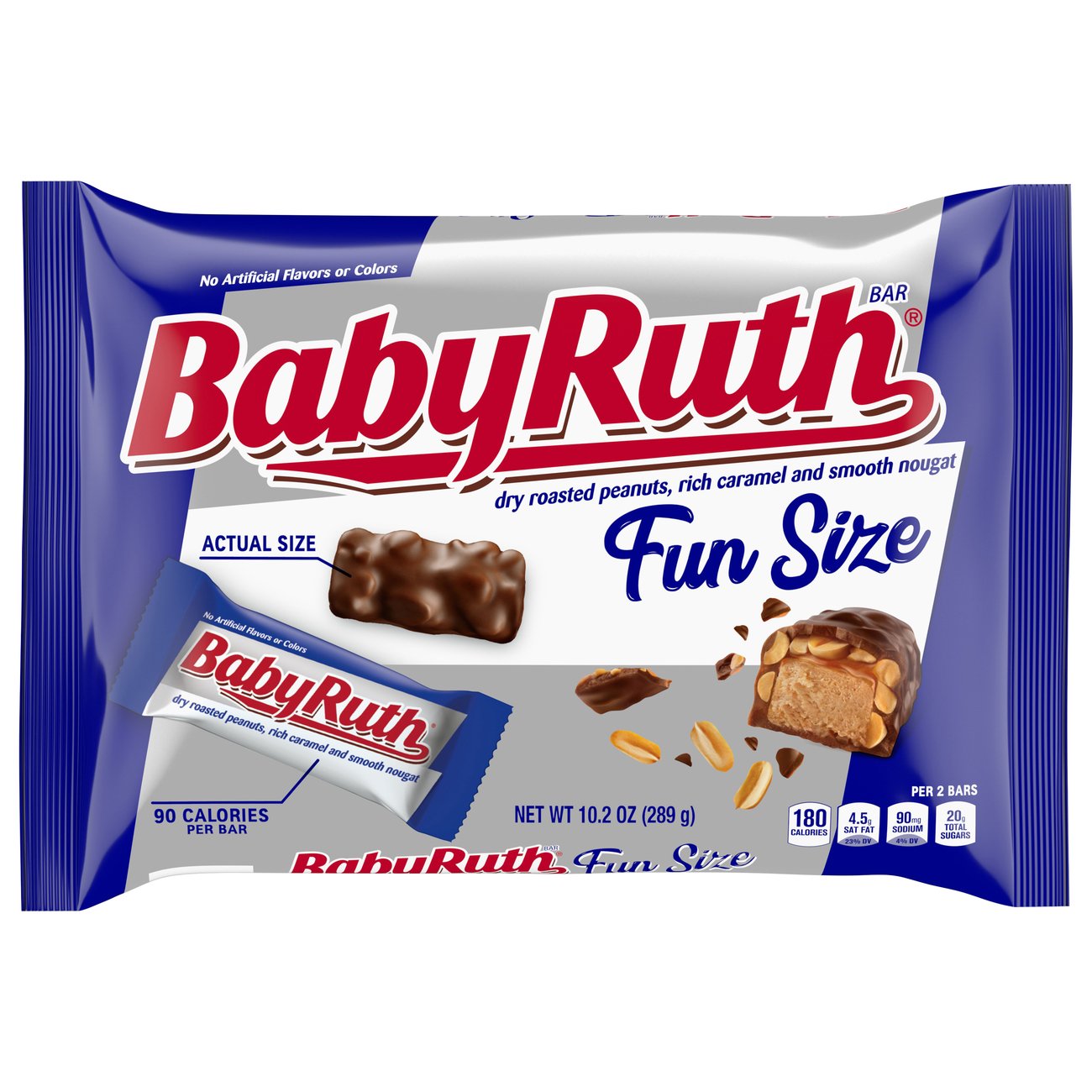 Baby Ruth Candy Bar, Fun Size 10.2 Oz
