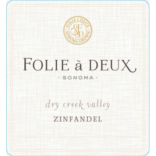 Folie a Deux Zinfandel Red Wine, 750mL Wine Bottle